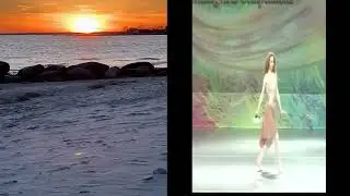 Beautiful Sunset on the Beach and Gorgeous Ballet by ballerina Kira Seamon