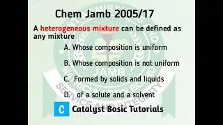 JAMB CHEMISTRY QUESTION ON MIXTURE SIMPLIFIED 🔥