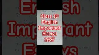 Class 10 New English Most Important Essay 2026 | Punjab Board #explorepage #Class10 #class10english