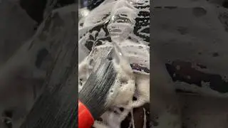 ASMR car detailing - super satisfying logo cleaning🫧