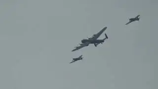 Torbay Airshow 2022 Battle of Britain memorial flight, Hurrican, Lancaster and Spitfire plane