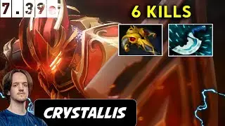 Crystallis Dragon Knight Safelane 6 Kills - Dota 2 Patch 7.39e Pro player Full Gameplay