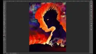 A Monster Calls alternative movie poster - step by step process GIF behance - Ladislas