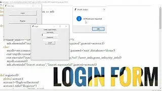 How to create a Graphical register and login form in Python using TKINTER - Part 1.