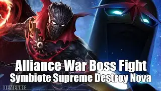 Alliance War Final Boss Tier 4 - Symbiote Supreme destroyed Nova easily