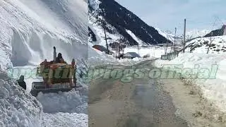 Zojila Update:- A huge storm on Zojila pass - 8th Feb 2026 #weather #Dangrous #zojilapass