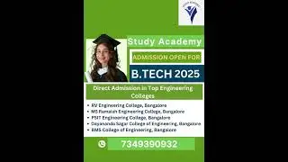 Admission Open for B.tech 2025 | Direct Admission in Top Engineering Colleges | #admissionopen