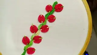 Marvelous hand embroidery tutorial 🌺🌹🪡 ||Hand embroidery 