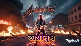 অমানুষ | AMANUSH | Bangla Metal Rock Song | Rhythm AI | 100% AI Generated Music | Dark Rock 2025