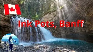 4K | INK POTS Trail Johnston Canyon Banff National Park, Canada.