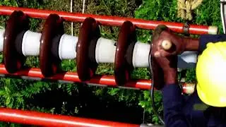 132 KV Live Line Maintenance Tension Insulator Set Changing (C.E.B)