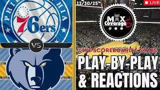 🔴LIVE - Philadelphia 76ers vs Memphis Grizzlies - Play-By-Play & Reactions (12/30/25)