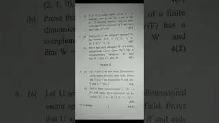 B.A./B.Sc. sem.6 mathematics LINEAR ALGEBRA question paper CDLU 2022