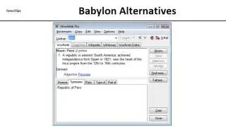 Free Babylon Alternative - WordWeb