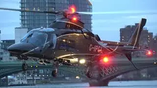 AW109 G-IPGL ARRIVING AND DEPARTING AT THE LONDON BATTERSEA HELIPORT 6-12-2024