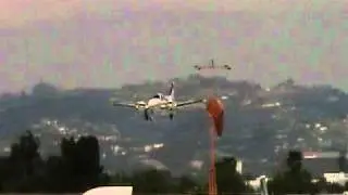 Beechcraft Baron landing KSMO N584PC