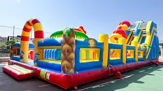 Коммерческий надувной батут &laquo;Тропикана макси&raquo;, 15x8x6 м