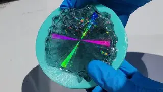 Smokey Quartz holographic resin crystal DIY / Resin casting with liquid diamonds resin