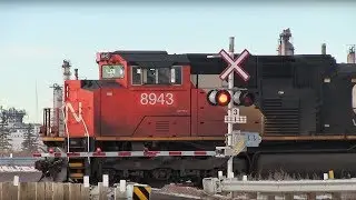 CN SD70M-2 8943 With SUPER LOUD K5LLA Departs CN Q115 On The Camrose Sub