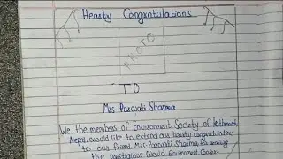 •How to write'formal message of Congratulations' to publish in newspaper ||√