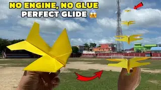 Paper Airplane That Glides Perfectly | No Engine, No Glue | Easy Origami Plane