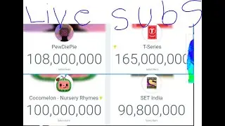 TOP 4 YOUTUBERS In The World SUBSCRIBERS LIVE (FIrst 3 digits)