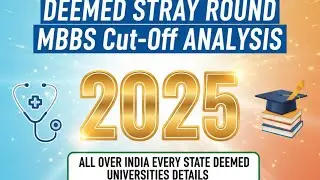 MCC -ALL INDIA QUOTA Deemed stray round MBBS Cut-Off Analysis 2025&nbsp;  #neetug2025  #mcc #neet #mbbs