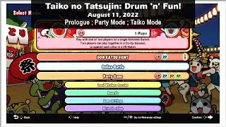 Taiko no Tatsujin Drum 'n Fun!: Prologue, Party Mode, & Taiko Mode
