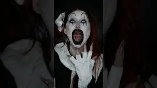 Terrifier makeup transition 🎃 #halloween #makeup #arttheclown #horror #sfx