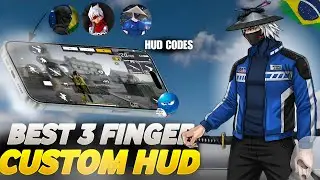 World's Best 3 Finger Custom HUD CODE 🥶⚙️| FREESTYLE CUSTOM HUD IN FREE FIRE 🇧🇷💀