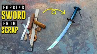 Forging Sword From Scrap || A new sharp sword made from Russian scrap || Forging Sword By Hand