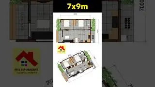 Nh&agrave; cấp 4 n&ocirc;ng th&ocirc;n gi&aacute; rẻ 7x9m, plan house 7x9m, #anhouse #viral #nhacap4giare
