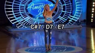 Girl in American Idol emitted whistle voice  C7 - G7 (Do7 - Sol7) Vocal Showcase