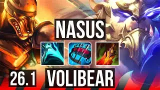 NASUS vs VOLIBEAR (TOP) | Good KDA: 11/2/15, 43K damage | BR Grandmaster | 26.1