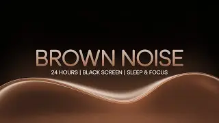 Brown Noise Fireplace Ambience (24 Hours) &bull; Black Screen &bull; Perfect for Sleep, Study & Focus