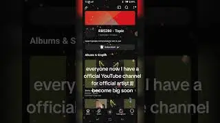 i finally made it on YouTube official artist profile make sure u all sub to do that one