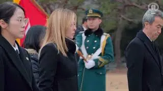 Visita del Presidente Giorgia Meloni al Cimitero Nazionale di Seoul