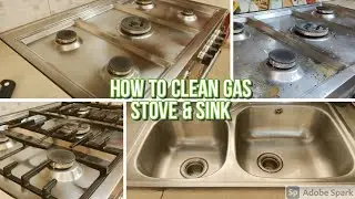 How to Clean Gas Stove Top & Cleaning a Kitchen Sink - kitchen tips and tricks by Cooking with Asifa