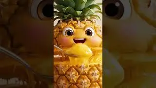 A pineapple eating itself #ASMR #OddlySatisfying #PineappleASMR #SelfEatingFruit #ViralShorts #short