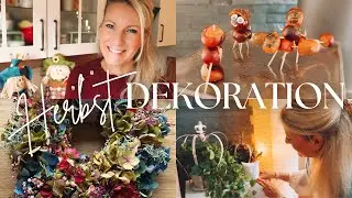 🍁 HERBST DEKO | Gemütlicher Landhausstil - DIY Hortensienkranz - Deko mit Kindern - Mom.at.home21