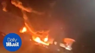 Massive fire erupts near the Poly-America Factory in Texas