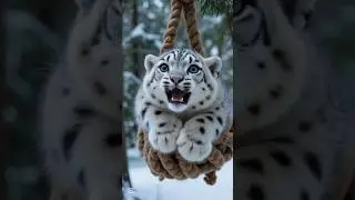 Grizzly Bear Saves Trapped Snow Leopard Cub | #animals #leopard #bear #shorts