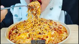 PANAS PEDASNYA PAS DISANTAP DIMUSIM HUJAN 💥ASMR MIE TELUR PEDAS