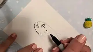 Quick Draw: Bumblebee Goby drawing time lapse! Dang Cute Fish