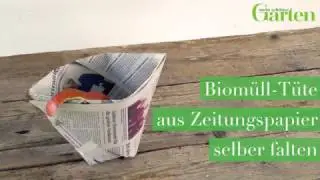 T&uuml;te f&uuml;r Biom&uuml;ll aus Zeitungspapier falten: Nachhaltige L&ouml;sung f&uuml;r die M&uuml;llentsorgung