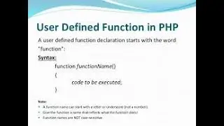 PHP-USER DEFINED FUNCTION