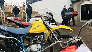 KEMPTON PARK BIKES FOR SALE at Motorcycle Autojumble HONDA Velocette SUZUKI Aprilia MZ & Montesa 49