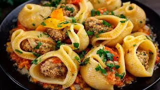 Schnelle Pasta mit Hackfleisch und Gemüse - so köstlich und einfach zum Abendessen essen!