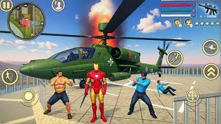 Iron Rope Hero Vice Town City - Fun at NY City Helicopter - Android Gameplay
