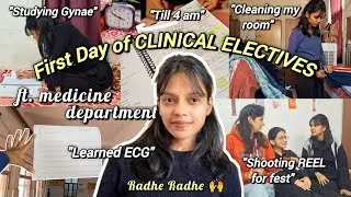 First Day of CLINICAL ELECTIVES🩺| Medicine Department🏬| Studying GYNAE👧, till 4 am⏰️  